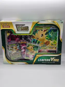 NEW SEALED Pokemon Leafeon VSTAR Special Collection Box w/ Evolving Skies Packs - Image 1