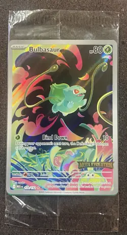 Pokemon Bulbasaur 133/132 Pokemon TCG Mega Evolution Stamped Promo SEALED - Image 1