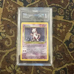 Pokemon TCG Mewtwo 1999 WOTC POKEMON BASE SET #10 TAG 1 LOW POP - Image 1