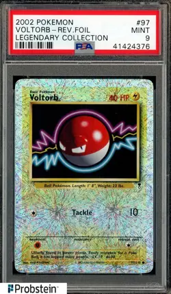 2002 Pokemon Legendary Collection Reverse Foil #97 Voltorb PSA 9 MINT - Image 1