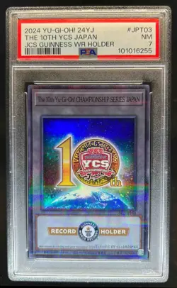 2024 Yu-Gi-Oh! The 10th YCS Japan JCS Guinness WR Holder #JPT03 PSA 7 NM - Image 1