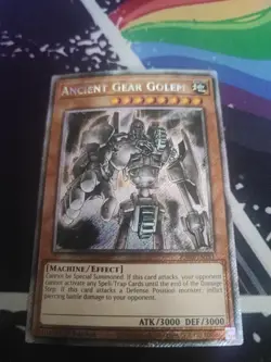 Yugioh! Ancient Gear Golem - RA03-EN151 - Platinum Secret Rare - 1st Edition Nea - Image 1