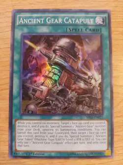 Ancient Gear Catapult - SR03-EN021 - Very Lightly Played VLP - Super Rare - Image 1