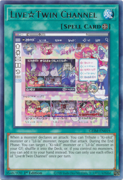 Live Twin Channel x3 GEIM-EN019 YuGiOh! 1st Ed Rare Playset - Image 1
