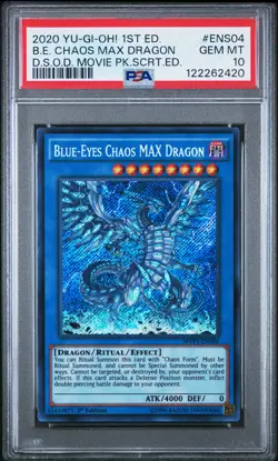 2020 YU-GI-OH! DARK SIDE OF DIMENSIONS 1ST ED BLUE-EYES CHAOS MAX DRAGON PSA 10 - Image 1