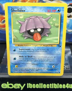 Shellder Fossil Base Set 54/62 Common Pokemon Card Vintage 1999 Wotc NM F/S - Image 1