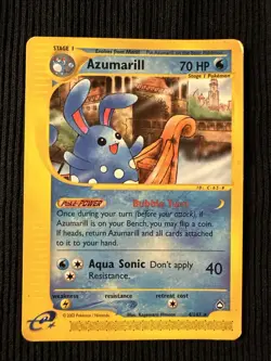 Pokemon Aquapolis Azumarill Card 4/147 Aquapolis Series - Image 1
