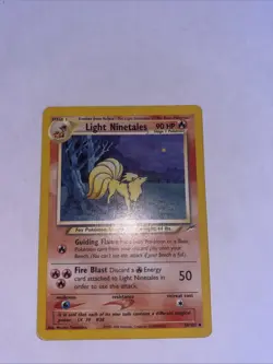 Pokemon TCG Light Ninetales Neo Destiny Card 50/105 - Image 1