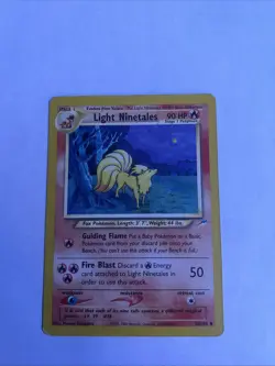 Pokemon TCG Light Ninetales Neo Destiny Card 50/105 - Image 2