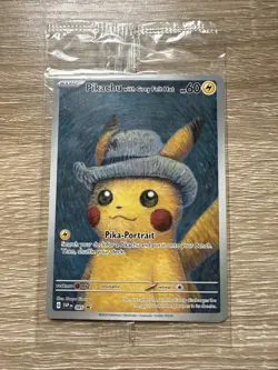 Pikachu With Grey Felt Hat 085 Promo Card Pokemon X Van Gogh Sealed! - Image 1