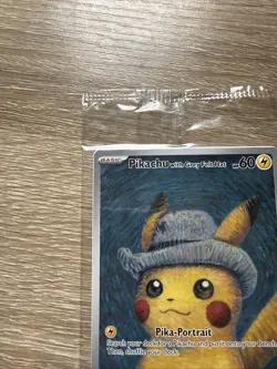 Pikachu With Grey Felt Hat 085 Promo Card Pokemon X Van Gogh Sealed! - Image 5