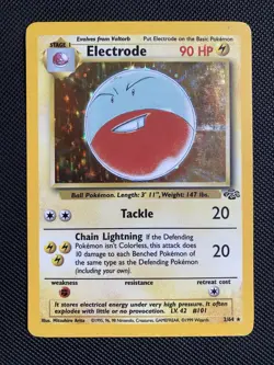 1999 Pokemon TCG Electrode 2/64 Jungle Set Non Holo Rare Vintage Card WOTC LP - Image 1