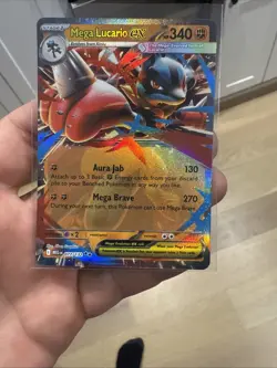 Mega Lucario ex 077/132 Mega Evolution NM Pokemon Card - Image 1