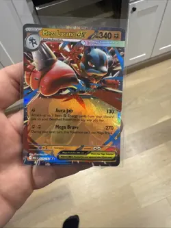 Mega Lucario ex 077/132 Mega Evolution NM Pokemon Card - Image 2