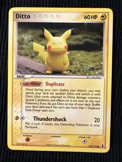 Ditto Pikachu 63/113 MP/LP EX Delta Species Pokemon Card 2005 - Image 1