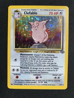 Clefable 1/64 Holo Jungle Set Pokemon Card WOTC NM - Image 1