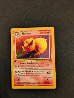 Italian Pokemon TCG Flareon Jungle Holo Card 3/64 1st Edition Rare - Image 1