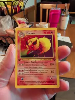 Italian Pokemon TCG Flareon Jungle Holo Card 3/64 1st Edition Rare - Image 2