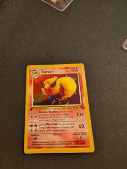 Italian Pokemon TCG Flareon Jungle Holo Card 3/64 1st Edition Rare - Image 3