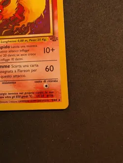 Italian Pokemon TCG Flareon Jungle Holo Card 3/64 1st Edition Rare - Image 4