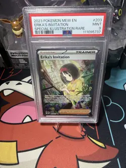 Pokemon TCG Erika's Invitation Special Illustration Rare Holo Card 203/165 PSA 9 - Image 1
