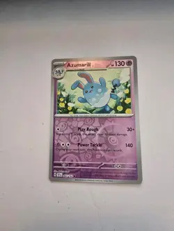 Pokemon TCG Azumarill S&V Temporal Forces 065/162 Reverse Holo Common Card NM - Image 1