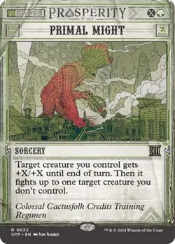 Primal Might -Foil Near Mint MTG Outlaws of Thunder Junction: Breaking News - Image 1