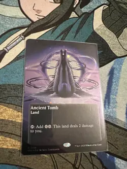 MTG Ancient Tomb (0136) BORDERLESS GALAXY FOIL-EoE Stellar Sights EOS - Image 5