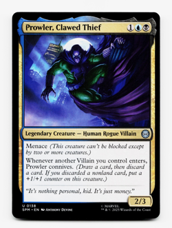Prowler, Clawed Thief [Marvel's Spider-Man] MTG NM/M 💧💀 - Image 1
