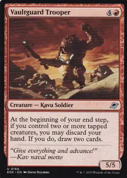 MTG Edge of Eternities - Vaultguard Trooper - EOE 166 - Regular - Image 2