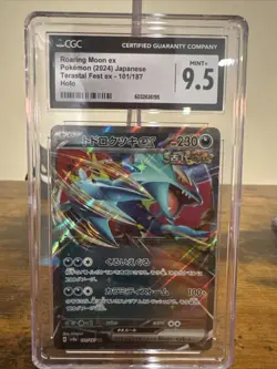 Roaring Moon ex 101/187 - CGC Gem Mint 10- Terastal Festival ex- Pokemon TCG - Image 1