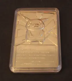 1999 Pair of 23K Gold Plated Pikachu Poliwhirl Trading Cards & Pokemon Ball - Image 5