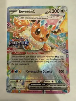 Pokemon Prismatic Evolutions Eevee ex 075/131 Surprise Box Stamped Promo - Image 1