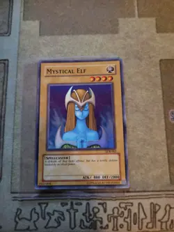 YUGIOH MYSTICAL ELF LOB-062 SUPER UNLIMITED ED NM 1996 - Image 2