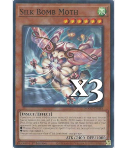 3X Silk Bomb Moth DOOD-EN088 C Doom of Dimensions NM 1st Ed Yugioh - Image 1