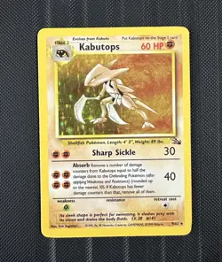 Kabutops Pokemon Card Holo WOTC 9/62 Fossil Set Rare Vintage 1999 Original LP - Image 1