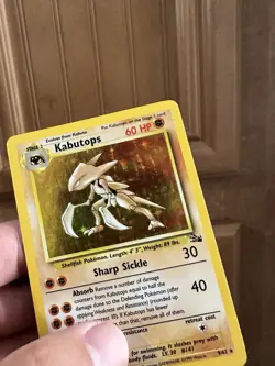 Kabutops Pokemon Card Holo WOTC 9/62 Fossil Set Rare Vintage 1999 Original LP - Image 3