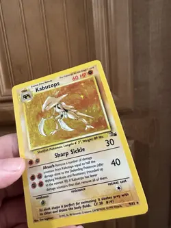 Kabutops Pokemon Card Holo WOTC 9/62 Fossil Set Rare Vintage 1999 Original LP - Image 4
