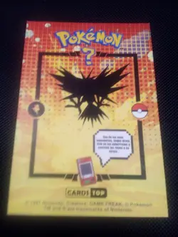 Pokemon 2024 Card Tops Pokedex Database Set Zapdos 145 Peru US Seller - Image 2
