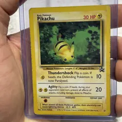 Pokemon Pikachu 27 WOTC Promos Black Star Promo Pokemon Card MP/LP Vintage TCG - Image 1