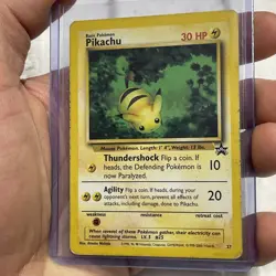 Pokemon Pikachu 27 WOTC Promos Black Star Promo Pokemon Card MP/LP Vintage TCG - Image 2