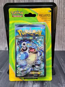 Pokemon XY 2 Booster Packs Blastoise EX XY122 Promo Card -Sealed in Blister-2014 - Image 1