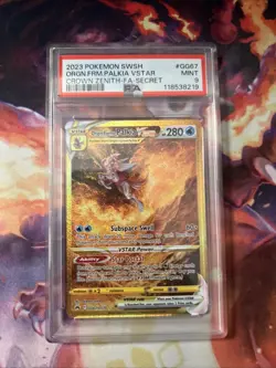 Origin Forme Palkia V Alternate GG67/GG70 Crown Zenith Pokemon Card PSA 9 - Image 1