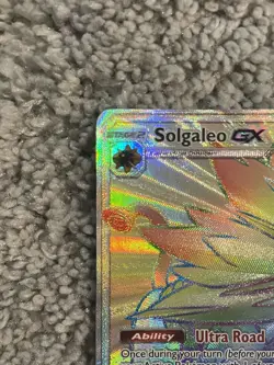 Solgaleo GX 155/149 Rainbow Hyper Rare Card Sun & Moon Base Set Pokemon TCG - Image 3