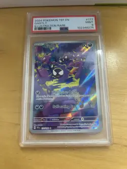 Pokemon TCG Gastly Illustration Rare IR Holo Card 177/162 Temporal Forces PSA 9 - Image 1