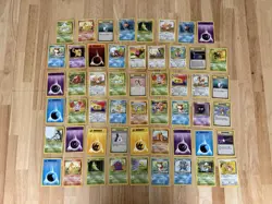 54 Card Vintage Pokemon Card Lot WOTC Base Set 2 Charmander Bulbasaur Ivysaur - Image 1