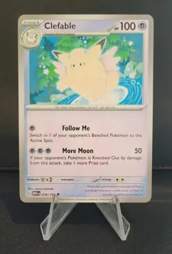 Pokemon: S&V 151 - Clefable 036/165 - Insufficient Ink Error Card - Image 1
