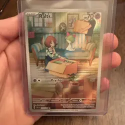 Pokemon TCG Ralts Scarlet & Violet Base Set Holo Illustration Card 211/198 - Image 1