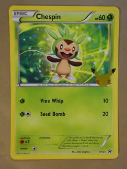 POKEMON Anniversary Jumbo 2013 Black Star Promo Cards CHESPIN, FENNEKIN, FROAKIE - Image 3