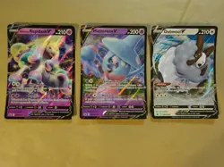 LOT OF 3 Promo Pokemon JUMBO Cards DUBWOOL V HATTERENE V GALARIAN RAPIDASH V - Image 2